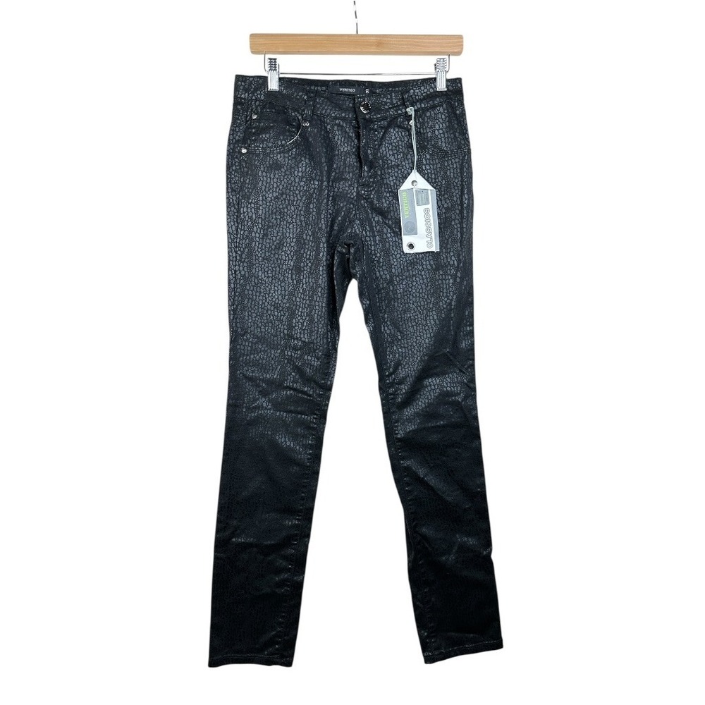 New Vertigo SnakeSkin Skinny Jeans size 30 Black